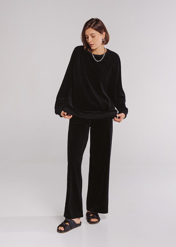 Фото 1. Жіночий домашній костюм Velour Black. Купити в mooimi Україна