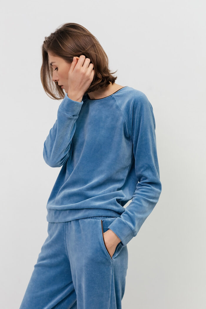 Піжамний комплект Velour Blue Фото 4. Піжамний комплект Velour Blue. Купити в mooimi Україна