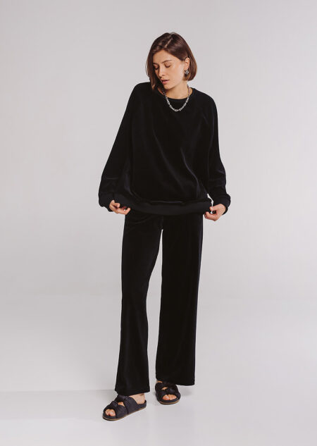Фото 1. Жіночий домашній костюм Velour Black. Купити в mooimi Україна